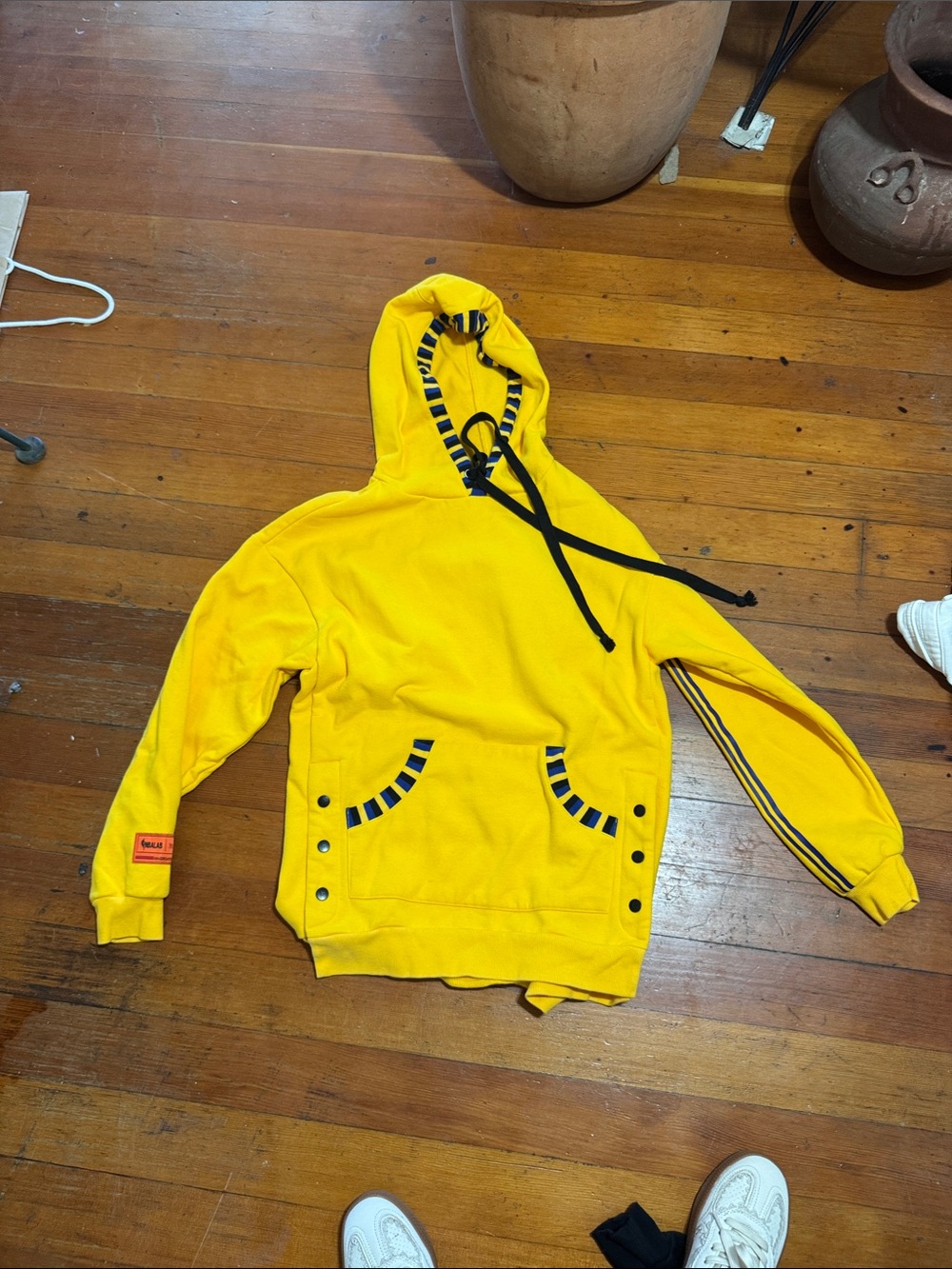 NBA Yellow Hoodie with Black Trim